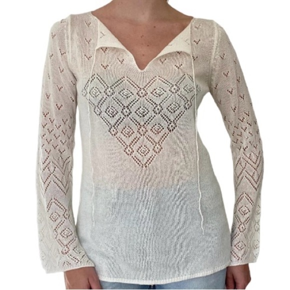 Express Women's Sheer Lace Cover Up Size Large - Picture 1 of 7